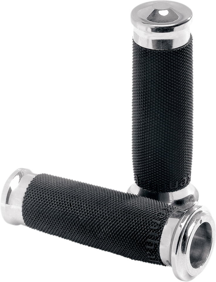 PERFORMANCE MACHINE (PM) Contour Renthal Wrapped Grips - Chrome 0063-2007-CH