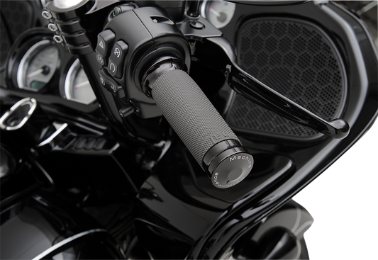 PERFORMANCE MACHINE (PM) Contour Renthal Wrapped Grips - Black 0063-2020-B
