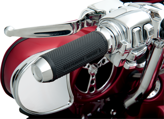 PERFORMANCE MACHINE (PM) Elite Custom Grips - TBW - Chrome 0063-2028-CH