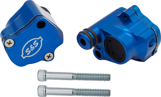 S&S CYCLE Billet Head Breather Kit - Anodized Blue - M8 900-1186