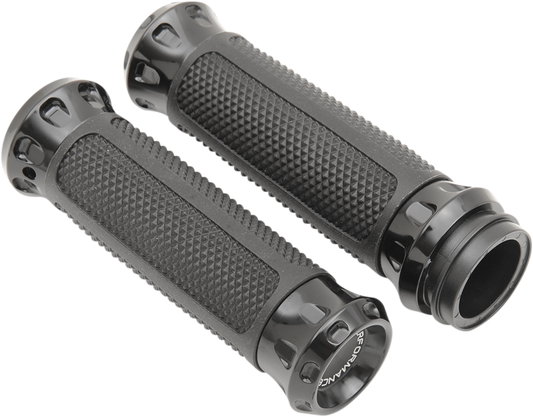 PERFORMANCE MACHINE (PM) Overdrive Custom Grips - TBW - Black 0063-2082-B