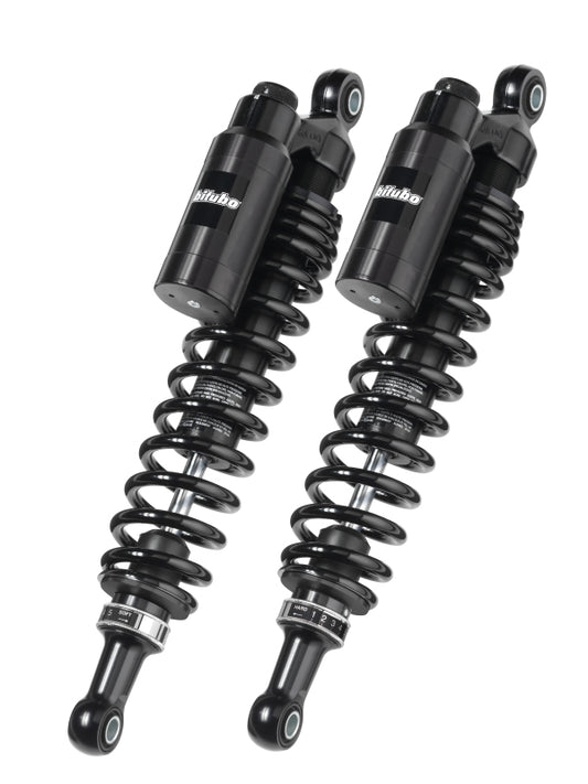 Bitubo WMT0 Twinshocks Adj.: Spring Preload, Reb., Comp., Length 305mm, Piggyback Tank, Dk Edition