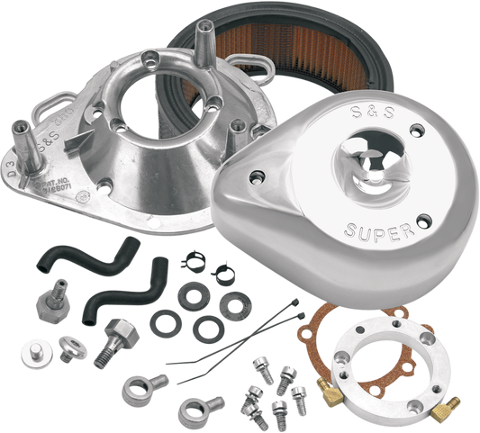 S&S CYCLE Teardrop Air Cleaner Kit - Chrome 17-0450