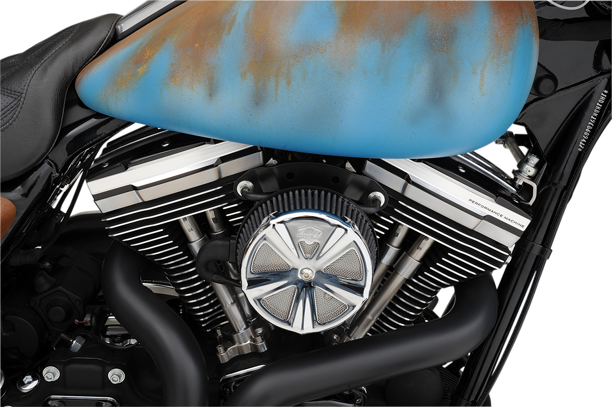PERFORMANCE MACHINE (PM) Rocker Box Cover - Scalloped - Contrast Cut - Twin Cam 0177-2021-BM