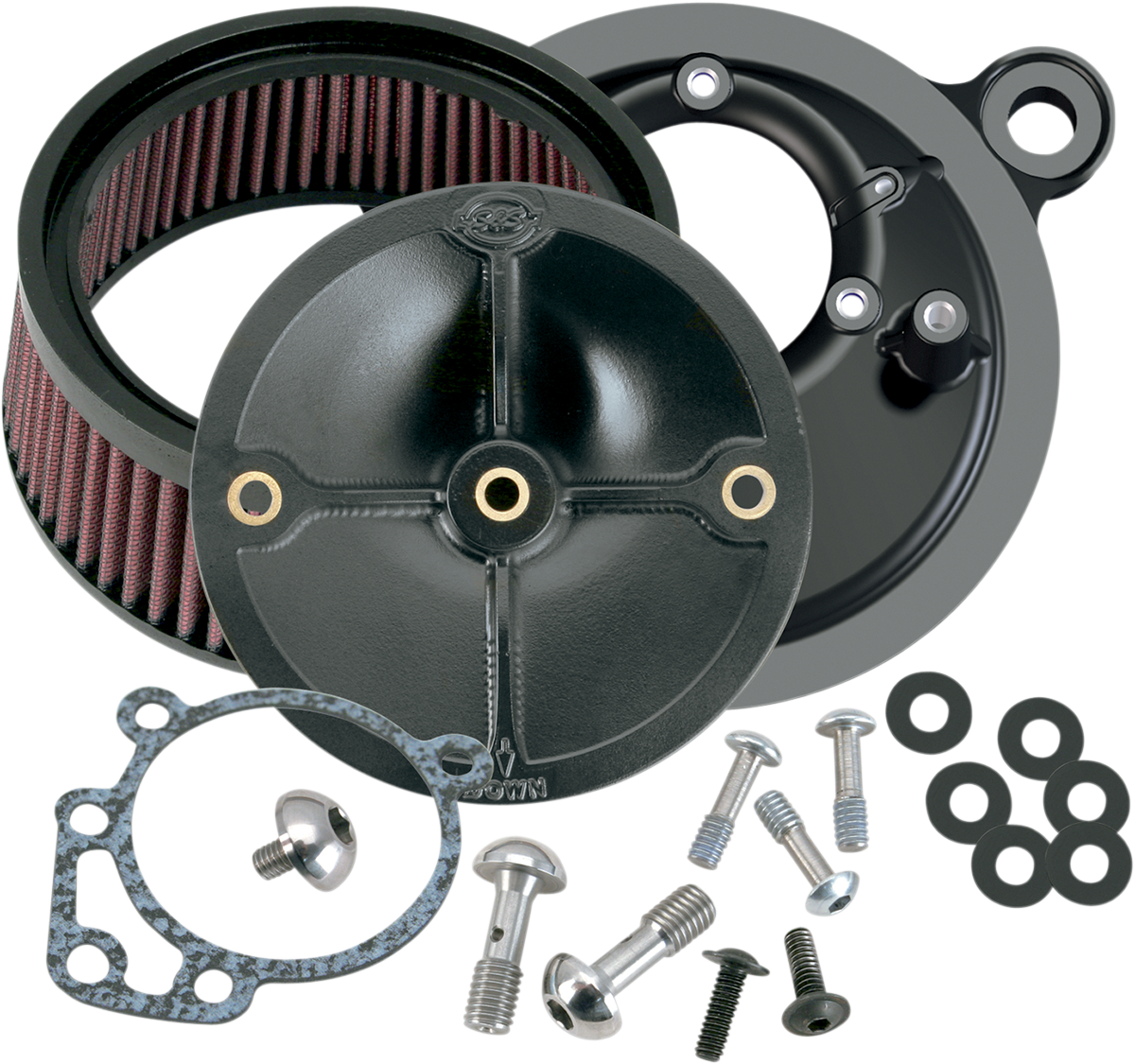 S&S CYCLE Super Stock* Stealth Air Cleaner Kit - Black 170-0057