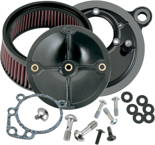 S&S CYCLE Super Stock* Stealth Air Cleaner Kit - Black 170-0057