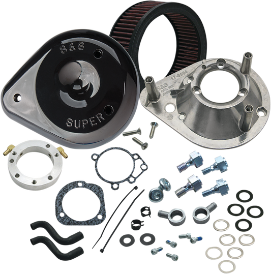 S&S CYCLE Teardrop Air Cleaner Kit - Gloss Black 170-0181A