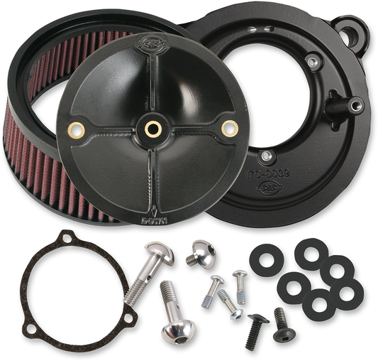 S&S CYCLE Super Stock* Stealth Air Cleaner Kit - Black 170-0164