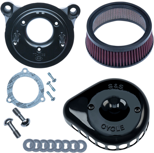 S&S CYCLE Mini Teardrop Stealth Air Cleaner Kit - Gloss Black 170-0438