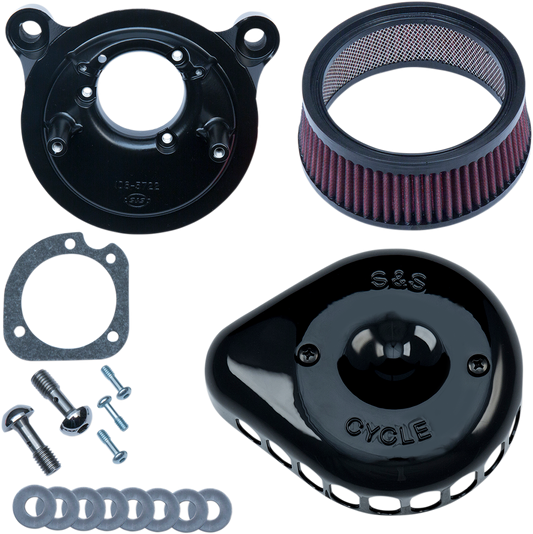 S&S CYCLE Mini Teardrop Stealth Air Cleaner Kit - Gloss Black 170-0442