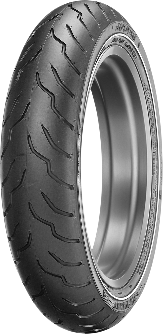 Dunlop American Elite Bias Front Tire - 130/80B17 M/C 65H TL  - Narrow Whitewall