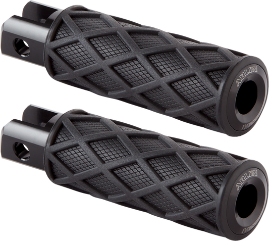 ARLEN NESS Diamond Footpegs - Driver - Black 400-051