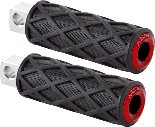 ARLEN NESS Diamond Footpegs - Male Mount - Red 400-056