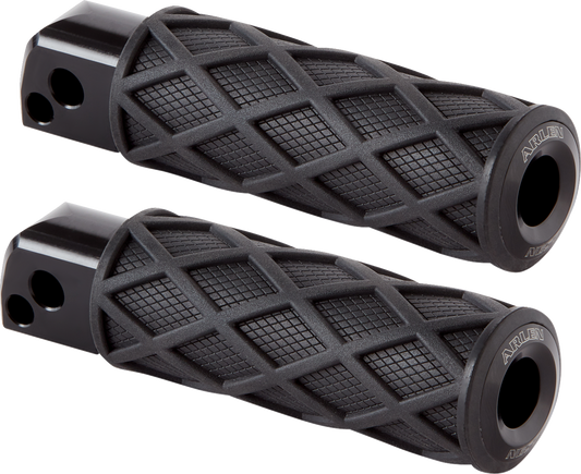 ARLEN NESS Diamond Footpegs - Passenger - Black 400-053