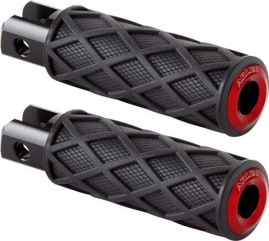 ARLEN NESS Diamond Footpegs - Driver - Red 400-058