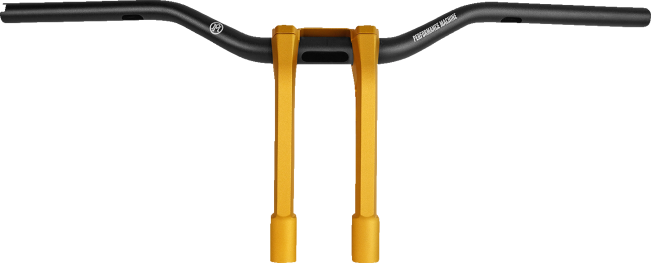PERFORMANCE MACHINE (PM) Phatbar & Riser Kit - Internal Wiring - 9" - Gold Ops 0208-2195M-SMG