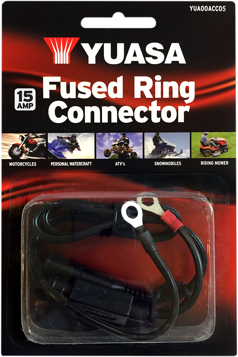 YUASA Ring Connector - Battery Charger/Fused - 15-Amp YUA00ACC05