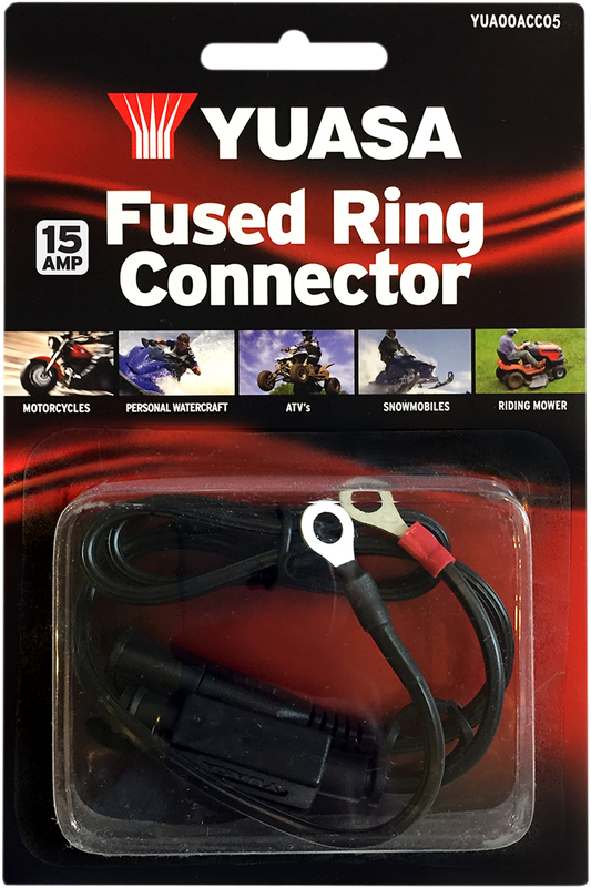 YUASA Ring Connector - Battery Charger/Fused - 15-Amp YUA00ACC05