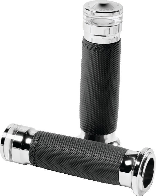 Performance Machine Contour Led Handle Grip Set - Chrome