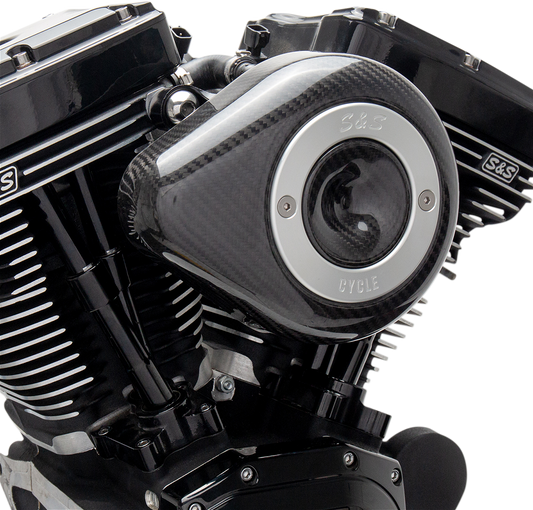 S&S CYCLE Air Cleaner Cover - Mini Teardrop - Carbon Fiber 170-0501