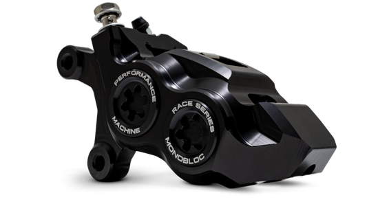 Performance Machine 08-23 FL,18-24 M8 Softail,06-17 VRod 137x4B Rce Series Monobloc Caliper Left BLK