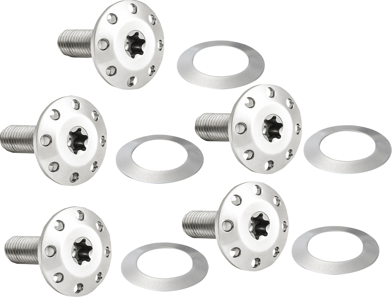 ARLEN NESS Bolt Kit - Holeshot/Front/Floating/Brake Rotor - Spoke Mount - Polished - 5 Pack 300-905