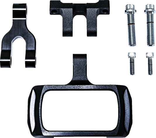 PERFORMANCE MACHINE (PM) Gauge Relocation Kit - Black Ops? - Softail 0208-2191-SMB