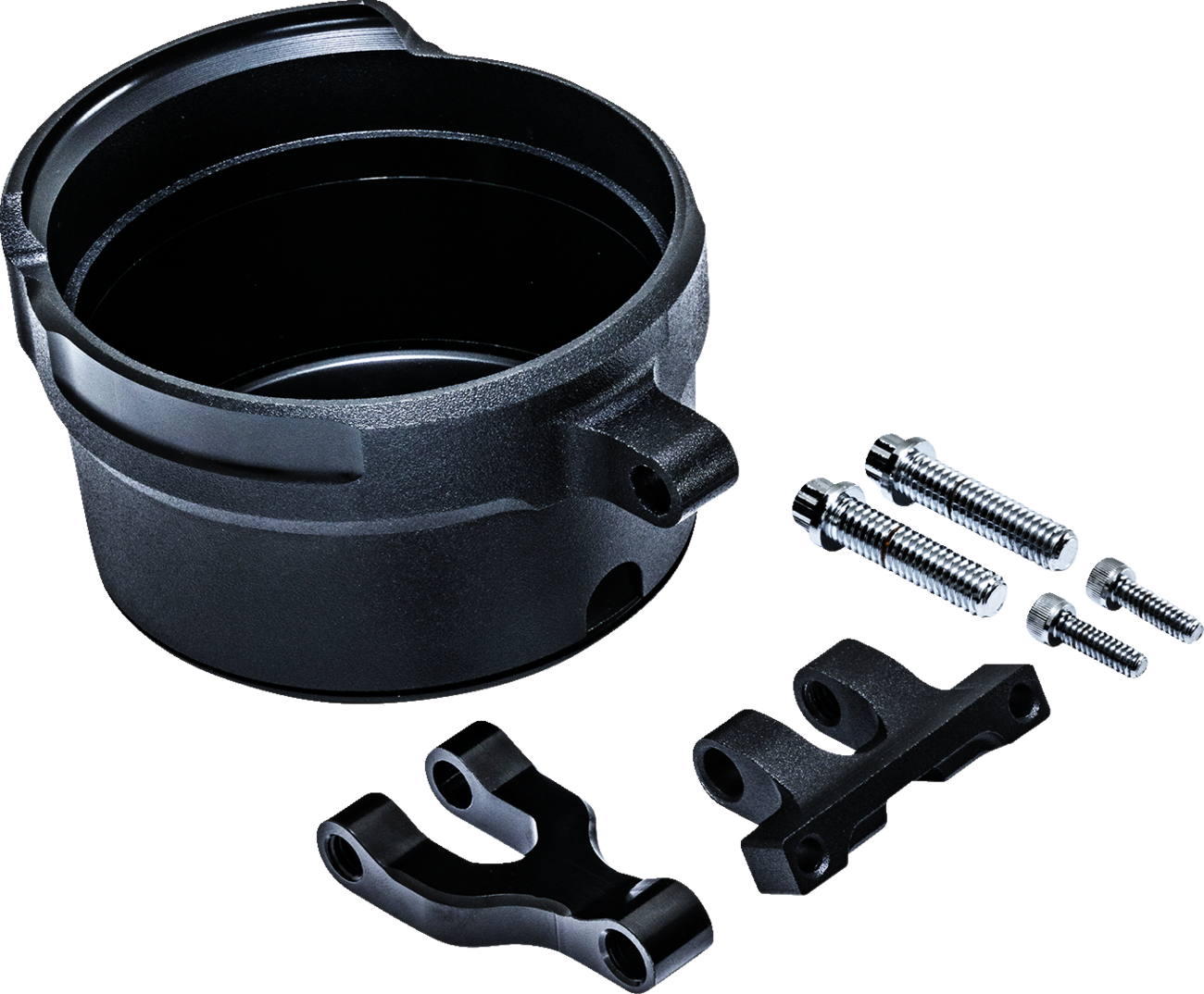 PERFORMANCE MACHINE (PM) Gauge Relocation Kit - Round - Black Ops? 0208-2192-SMB