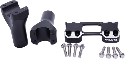 TRASK Assault Handlebar Risers - 4" x 1-1/4" - Black TM-8601-4RC