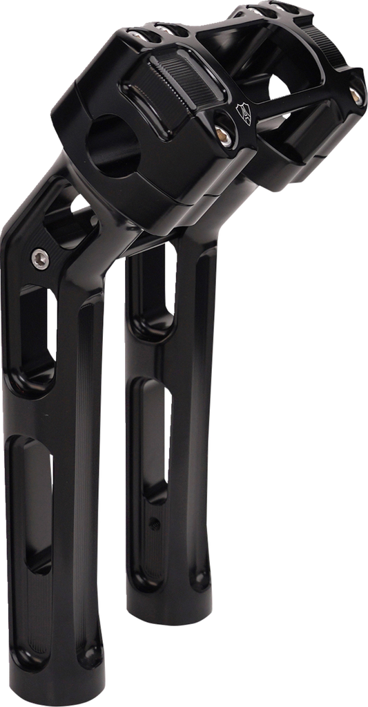 ARLEN NESS Method Kickback Handlebar Riser - Softail Gauge Cut-Out - 10" - Black 520-053