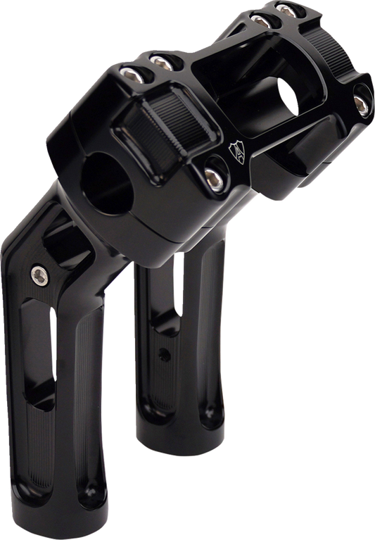 ARLEN NESS Method Kickback Handlebar Riser - Softail Gauge Cut-Out - 7" - Black 520-055
