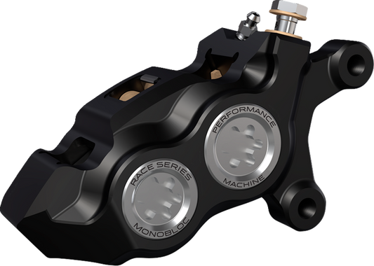 PERFORMANCE MACHINE (PM) Caliper - 137 X 4B - Right - Black Anodized with Black Bore Caps 0053-2958-MB