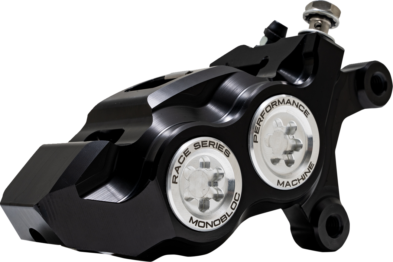 PERFORMANCE MACHINE (PM) Caliper - 137 X 4B - Right - Black Anodized with Clear Bore Caps 0053-2958-MC