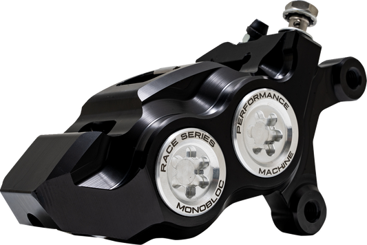 PERFORMANCE MACHINE (PM) Caliper - 137 X 4B - Right - Black Anodized with Clear Bore Caps 0053-2958-MC
