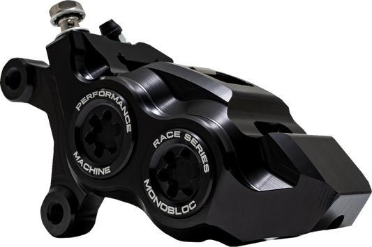PERFORMANCE MACHINE (PM) Caliper - 137 X 4B - Left - Black Anodized with Black Bore Caps 0053-2957-MB