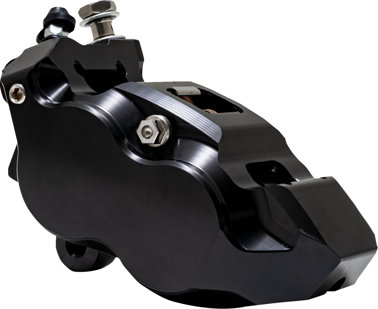PERFORMANCE MACHINE (PM) Caliper - 137 X 4B - Right - Black Anodized with Clear Bore Caps 0053-2958-MC