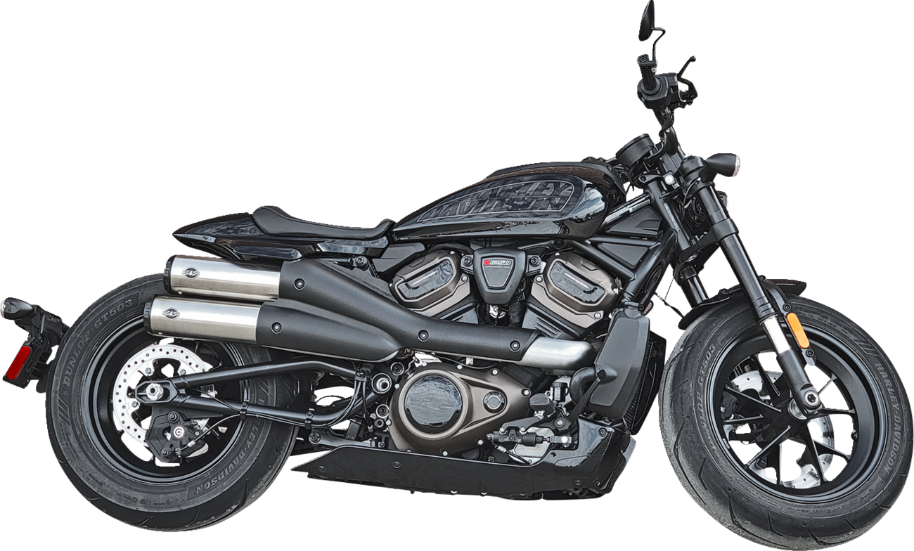 S&S CYCLE 4" Grand National Slip-On Mufflers - Stainless Steel - Sportster S 550-1111