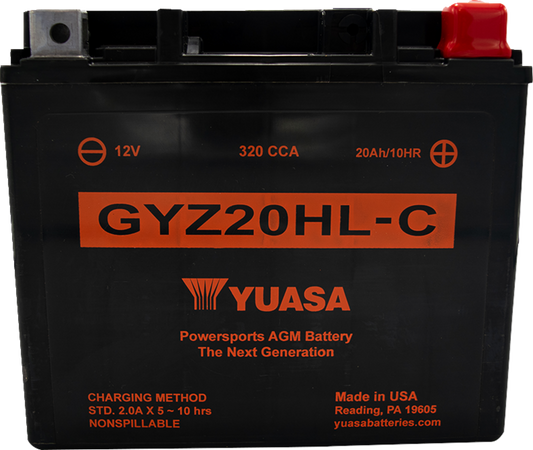 YUASA AGM Battery - GYZ20HL-C YUAM720GHC