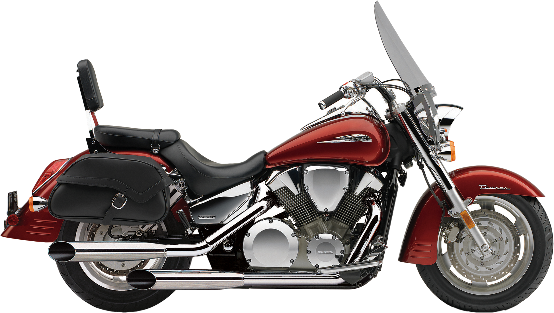 Blvd Slashcut Slip On Chrome Hon Vtx1300r/S/T 03 09