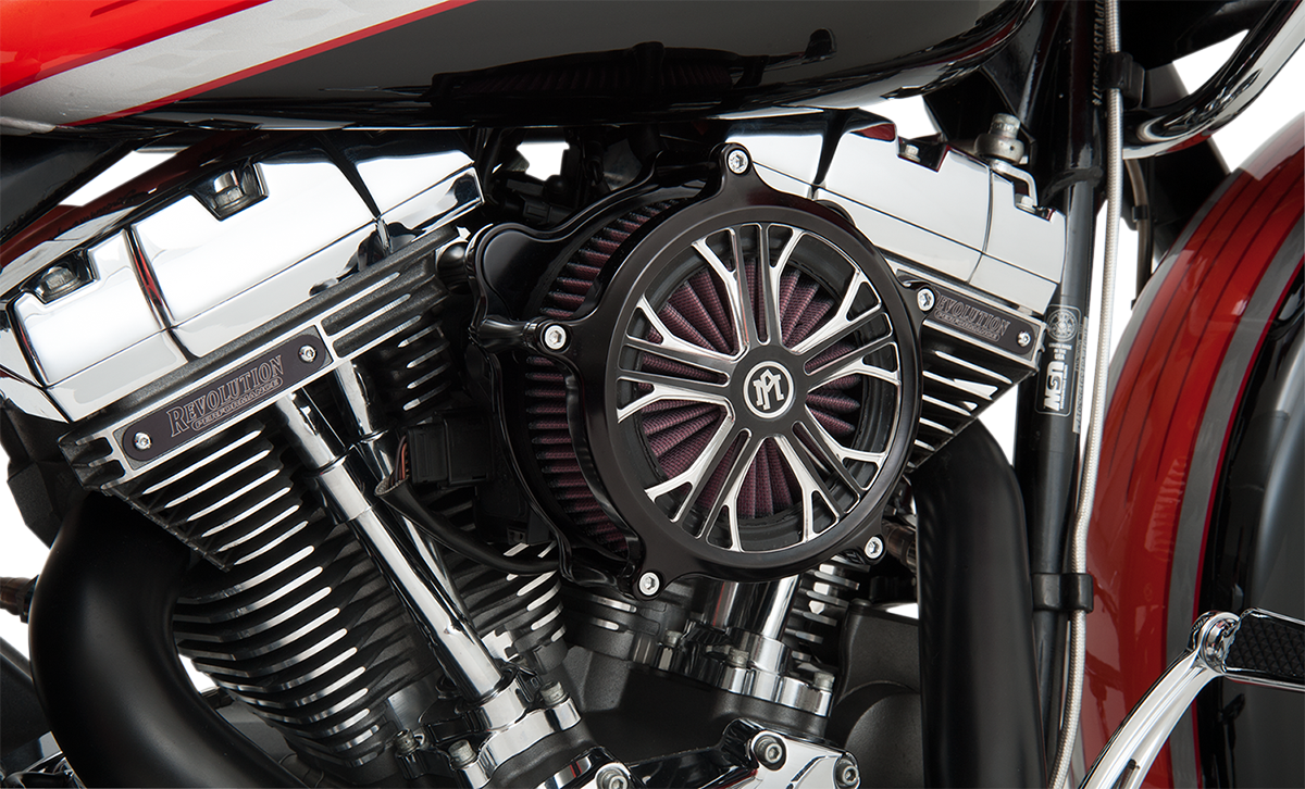 PERFORMANCE MACHINE (PM) Super Gas Air Cleaner Kit - Black 0206-2165-B