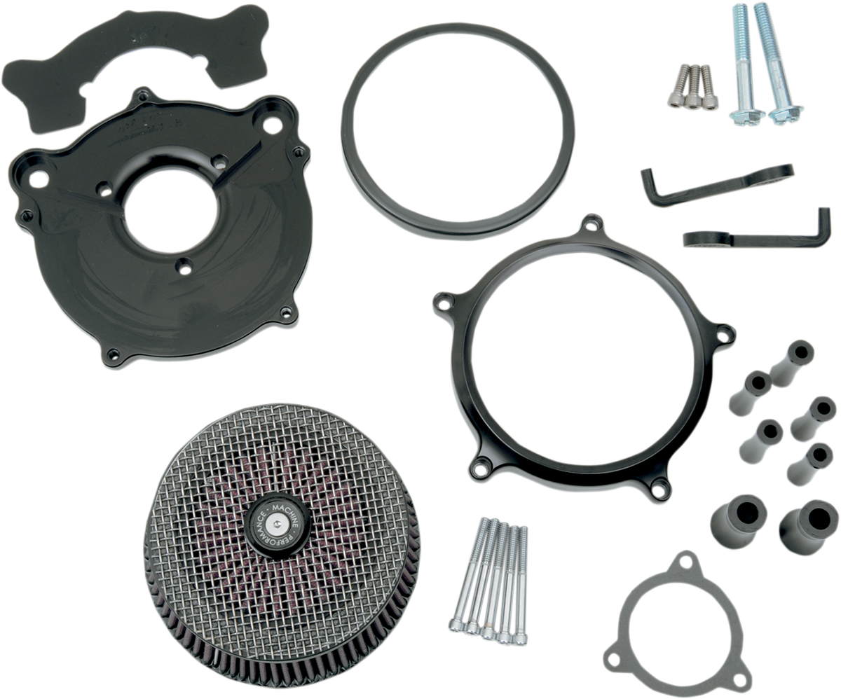 PERFORMANCE MACHINE (PM) Super Gas Air Cleaner Kit - Black 0206-2165-B