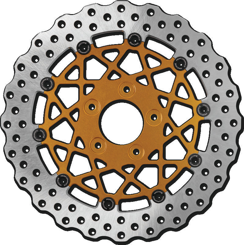 Performance Machine Disc/Carr Speedstar 11.8in x .20 FF No O/S Fr - Gold Ano