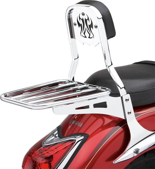 Backrest Insert Tribal Chrome Fits Std