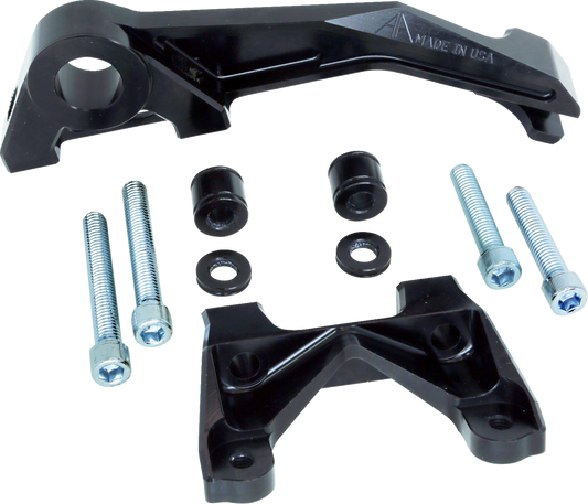 ALLOY ART Multi Brake Caliper Mount - 108mm Bolt Center - Black - Super Sport MCRB2-2