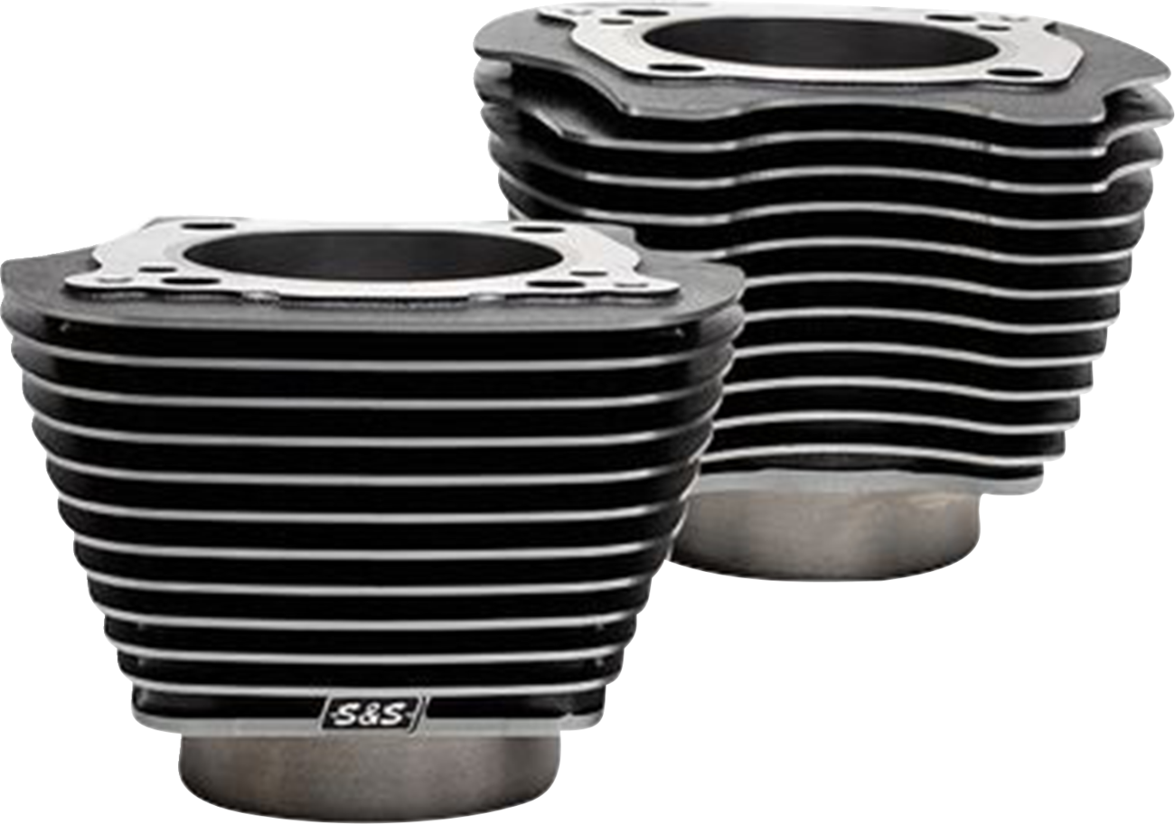 S&S CYCLE Cylinder Set - 4.25" Bore - Unhoned - Black Granite w/Highlights - M8 910-0739A
