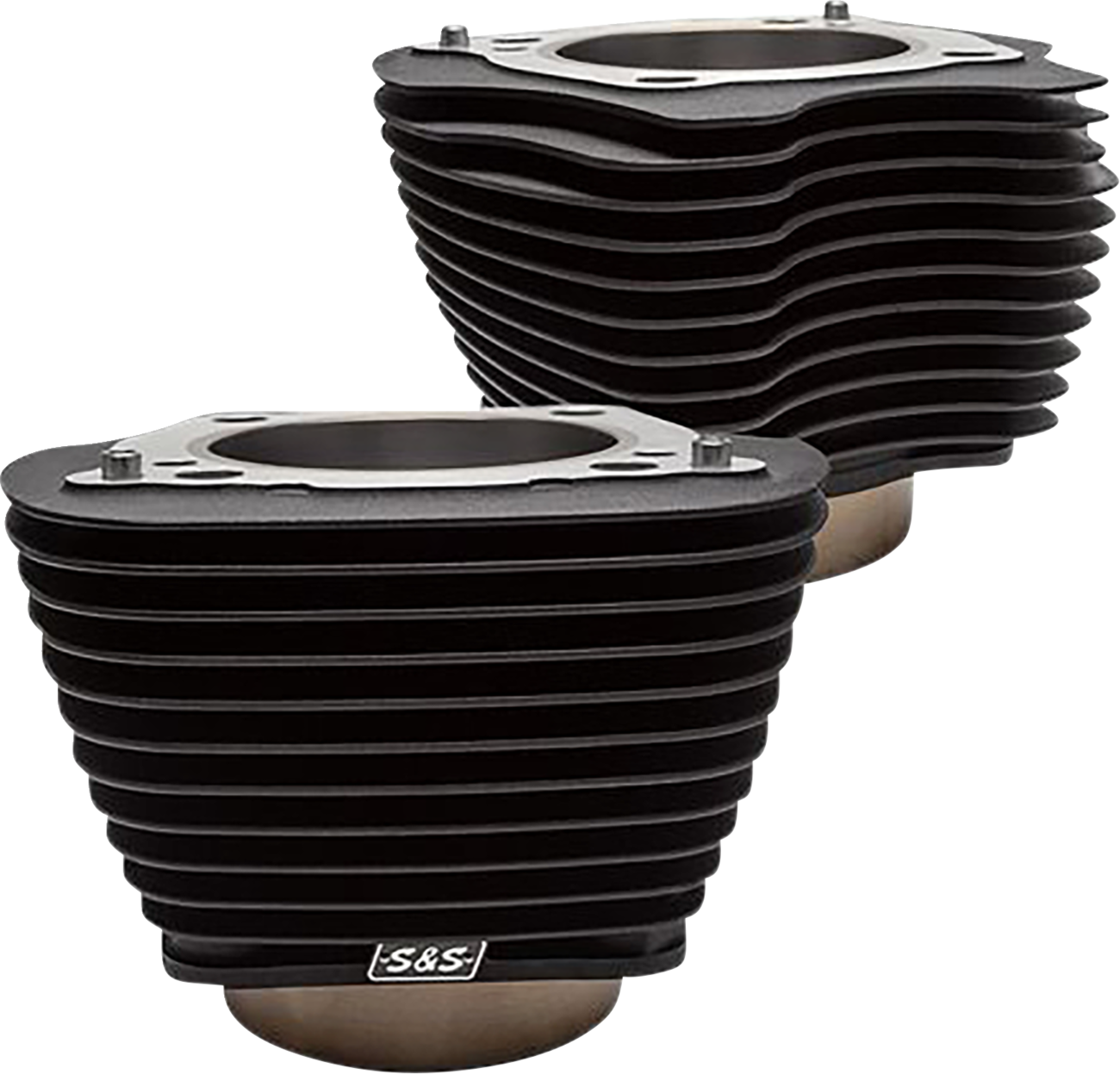 S&S CYCLE Cylinder Set - 4.25" Bore - Unhoned - Wrinkle Black w/o Highlights - M8 498.2
