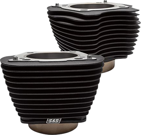 S&S CYCLE Cylinder Set - 4.25" Bore - Unhoned - Wrinkle Black w/o Highlights - M8 498.2