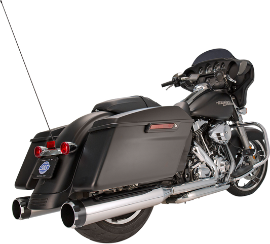 S&S CYCLE 4-1/2" MK45 Performance Mufflers - Chrome with Black Thruster 550-0619