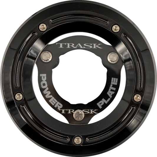 TRASK Derby Cover with Power Plate - Black - Kit - '18-'25 Softail TM-0052-BK-BK