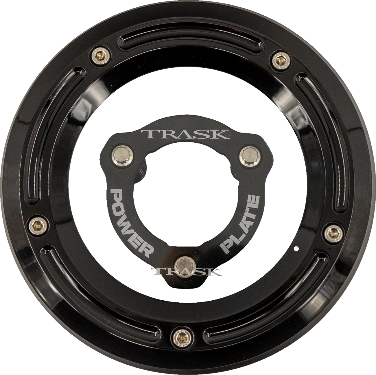 TRASK Derby Cover with Power Plate - Black - Kit - '17-'25 Harley-Davidson TM-0051-BK-BK